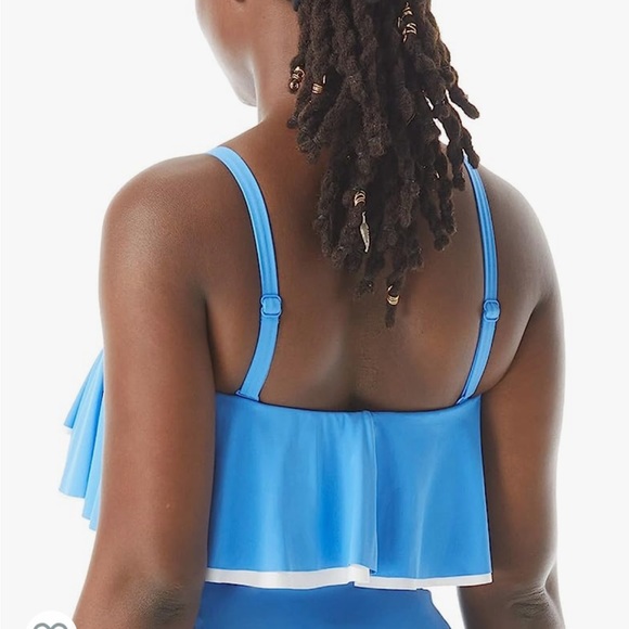 CONTOURS by COCO REEF Shapemaker Swimwear Agate Bandeau Azure Top 16/40D - Picture 2 of 15
